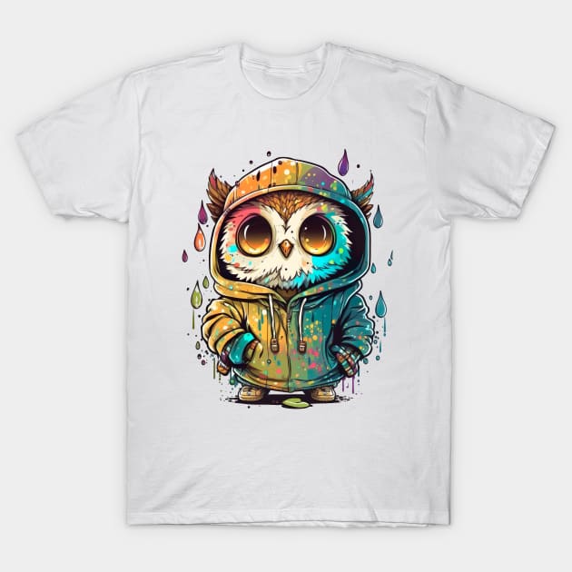 Owl in Hoody T-Shirt by brand.re